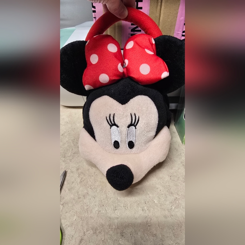 Minnie Mouse Plush Hat with Red Polka Dot Bow